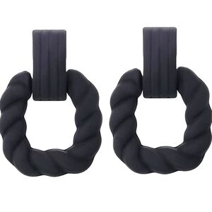 Women's Rectangle Square Twisted Acrylic Geometric Statement Earring